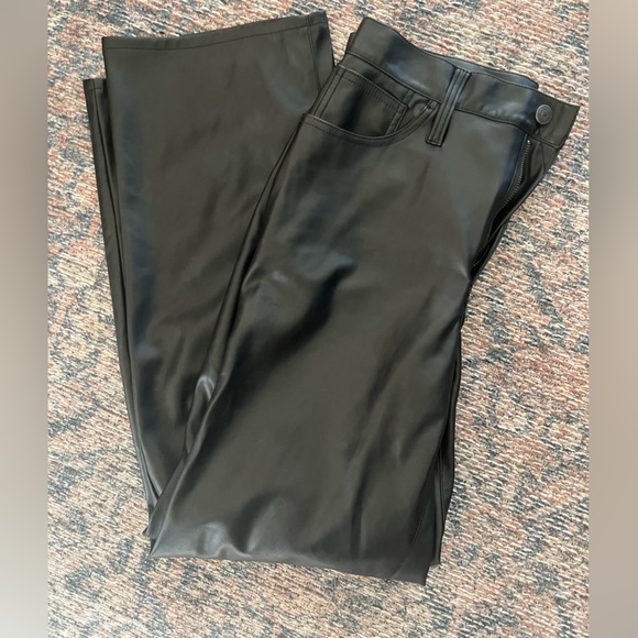 Madewell faux leather vintage wide leg pant - Picture 3 of 4